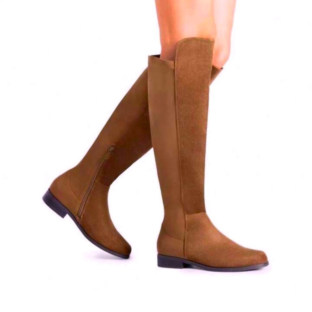 Tan Knee Boots
